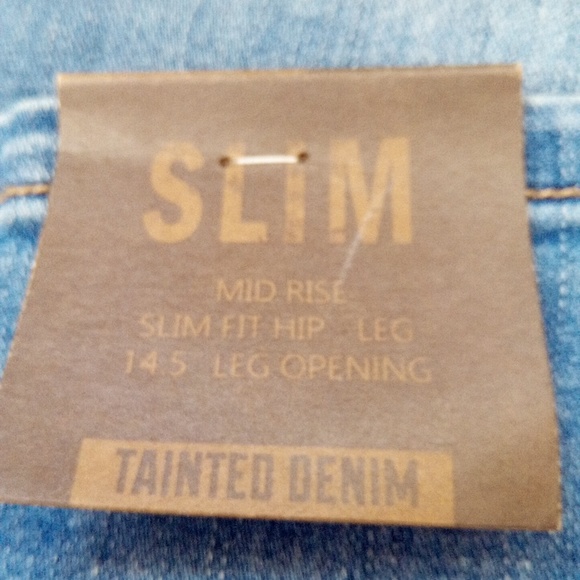 New Tainted Denim Jeans Mid Rise Slim Fit Hip Leg Men's Size 40 - Picture 8 of 16